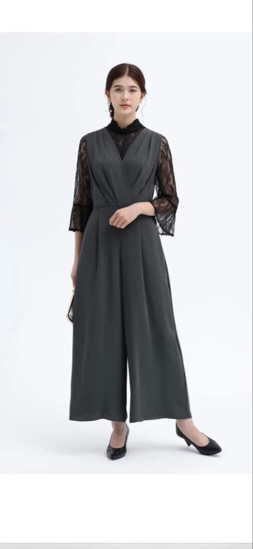 ヤマダヤ　Rire Fete レースブラウス✕オールインワンレイヤードドレス