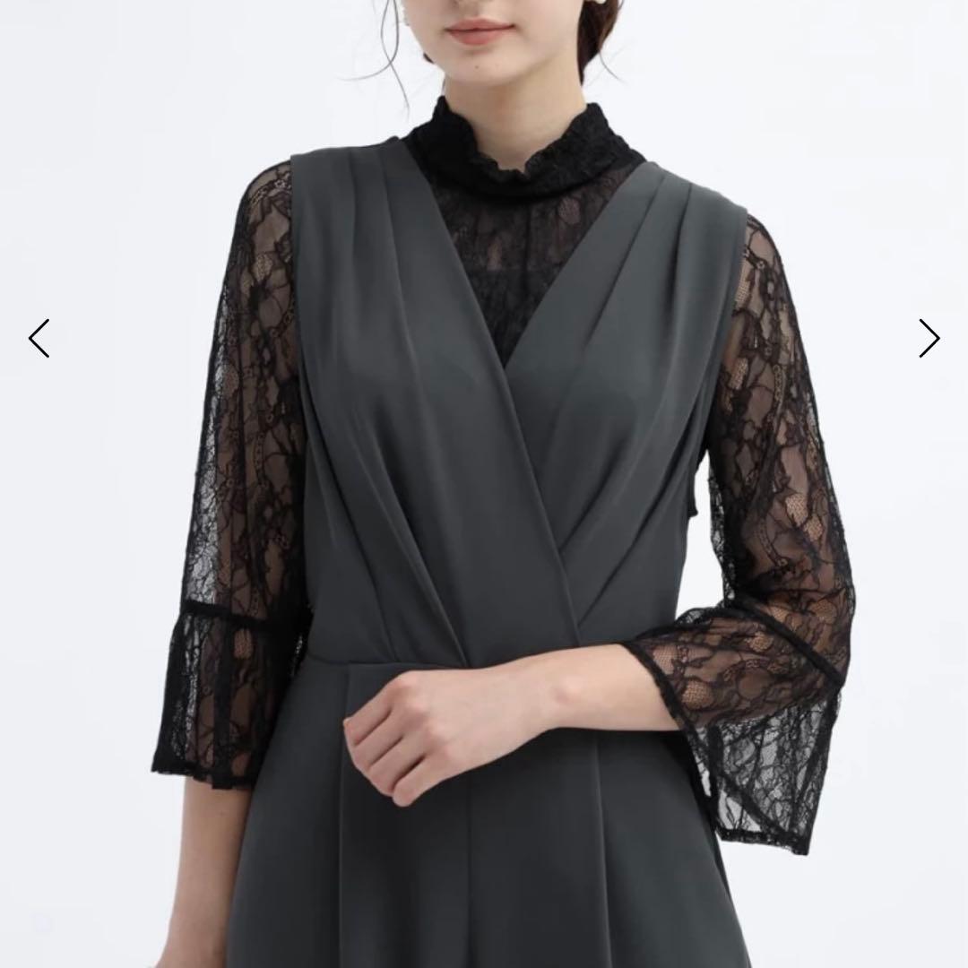 ヤマダヤ　Rire Fete レースブラウス✕オールインワンレイヤードドレス