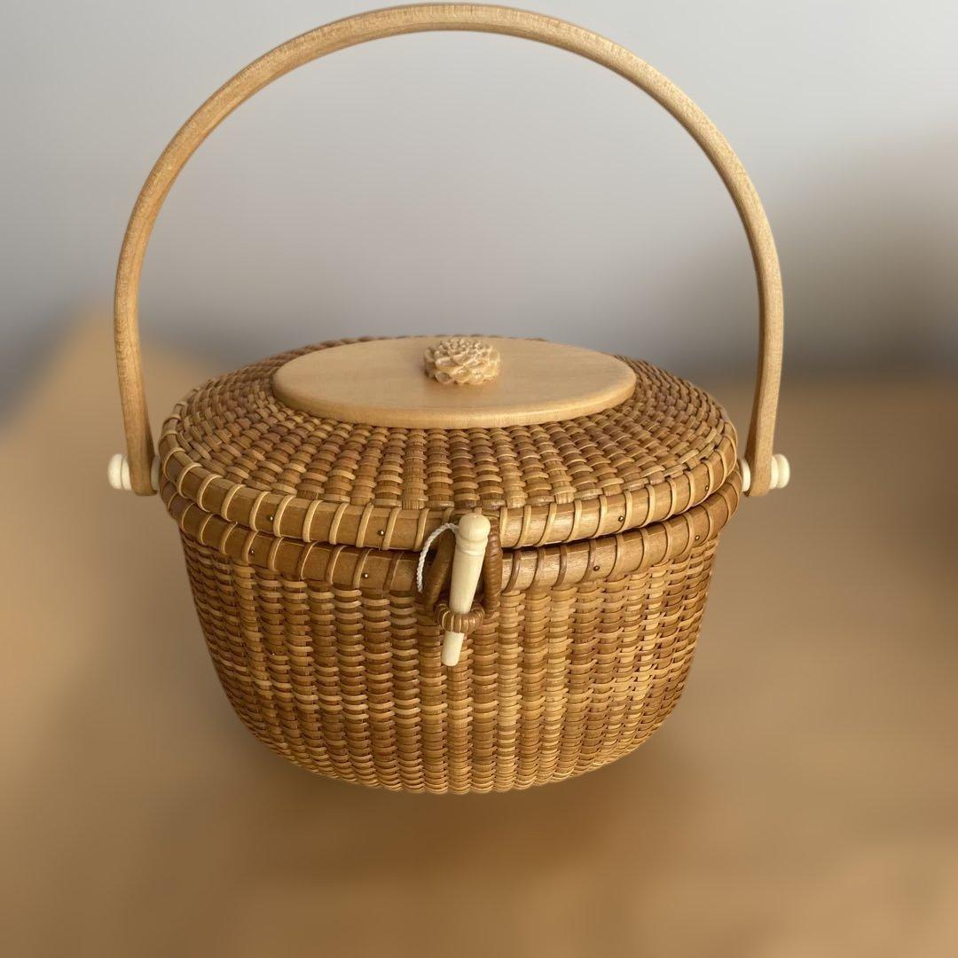 蓋付き　ナンタケットバスケット