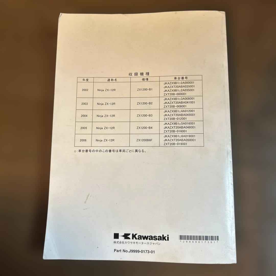 Kawasaki 2002-2006 Ninja ZX-12Rサービスマニュアル