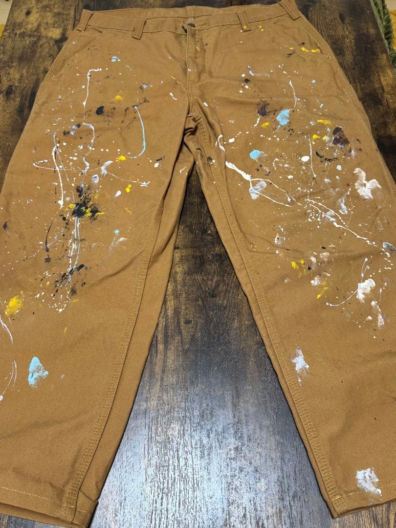 Carhartt ワークパンツ　ペインターパンツ　ペンキ　古着