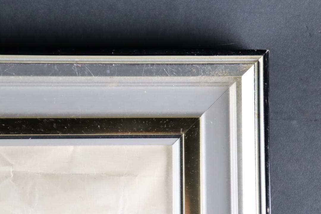 白髪一雄 抽象画 具体 肉筆画 額装 直筆サイン有 模写