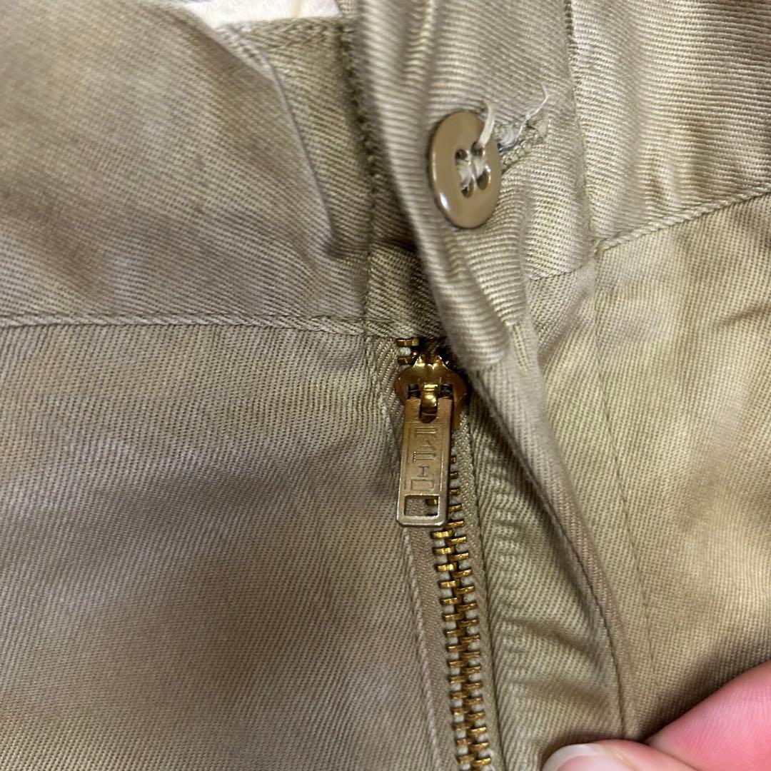 アーミーチノ トラウザーパンツ ヴィンテージ 古着 美品 RAPIDジッパー実物