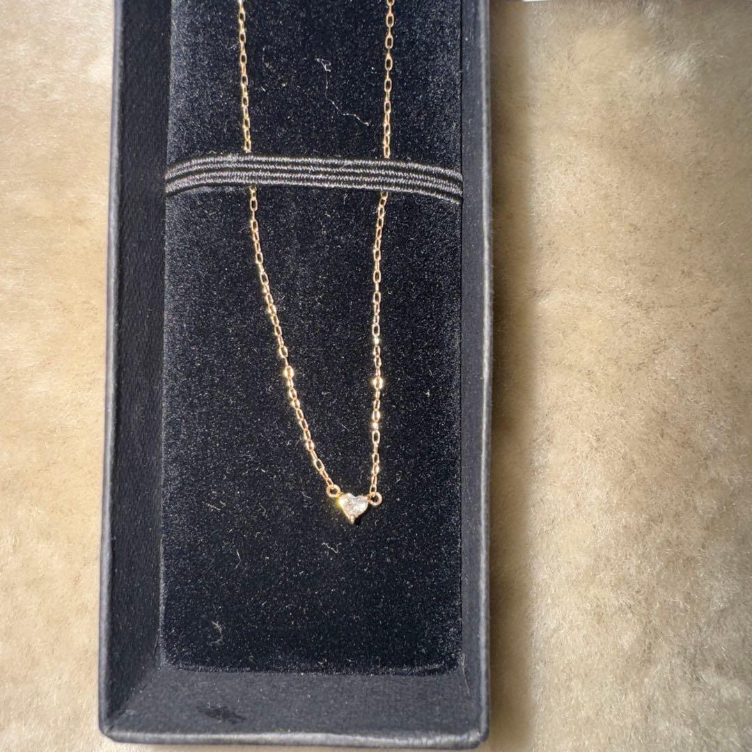 K10 ダイヤネックレス0.10CT ブリアンサエラ　ネックレス　証明書付き