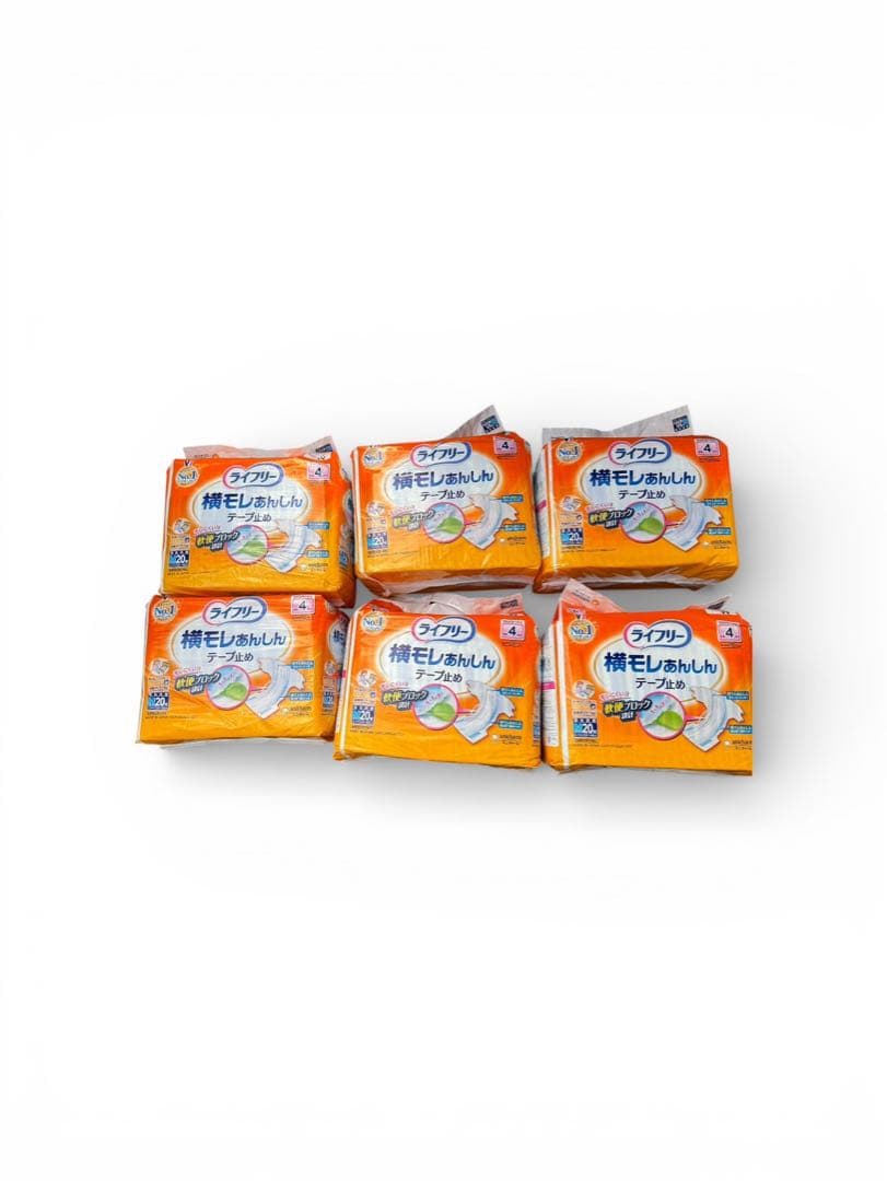ユニ・チャーム　ライフリー　横モレあんしんテープ止め　Mサイズ20枚入り×6袋