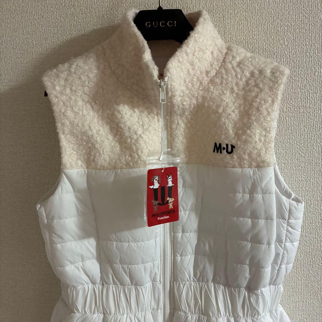 m.u sports ミエコウエサコ中綿ワンピース　ロングベストジレ40 ゴルフ