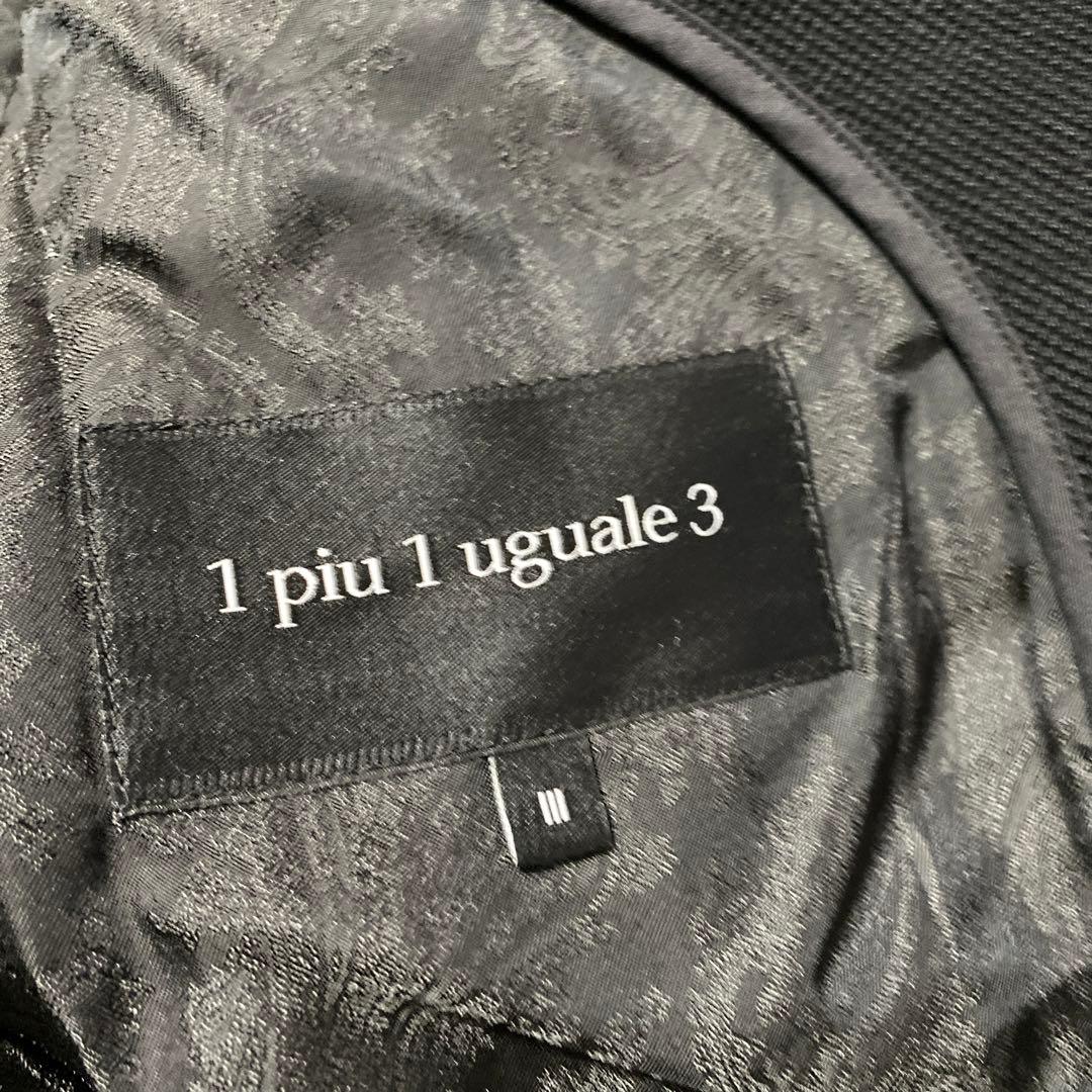 1PIU1UGUALE3 テーラードジャケット シングル チェック柄 黒