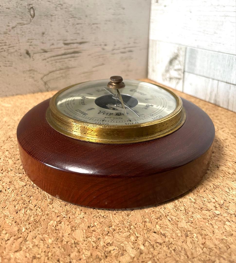 ヴィンテージ HUGER ドイツ製 気圧計 アネロイド気圧計 バロメーター