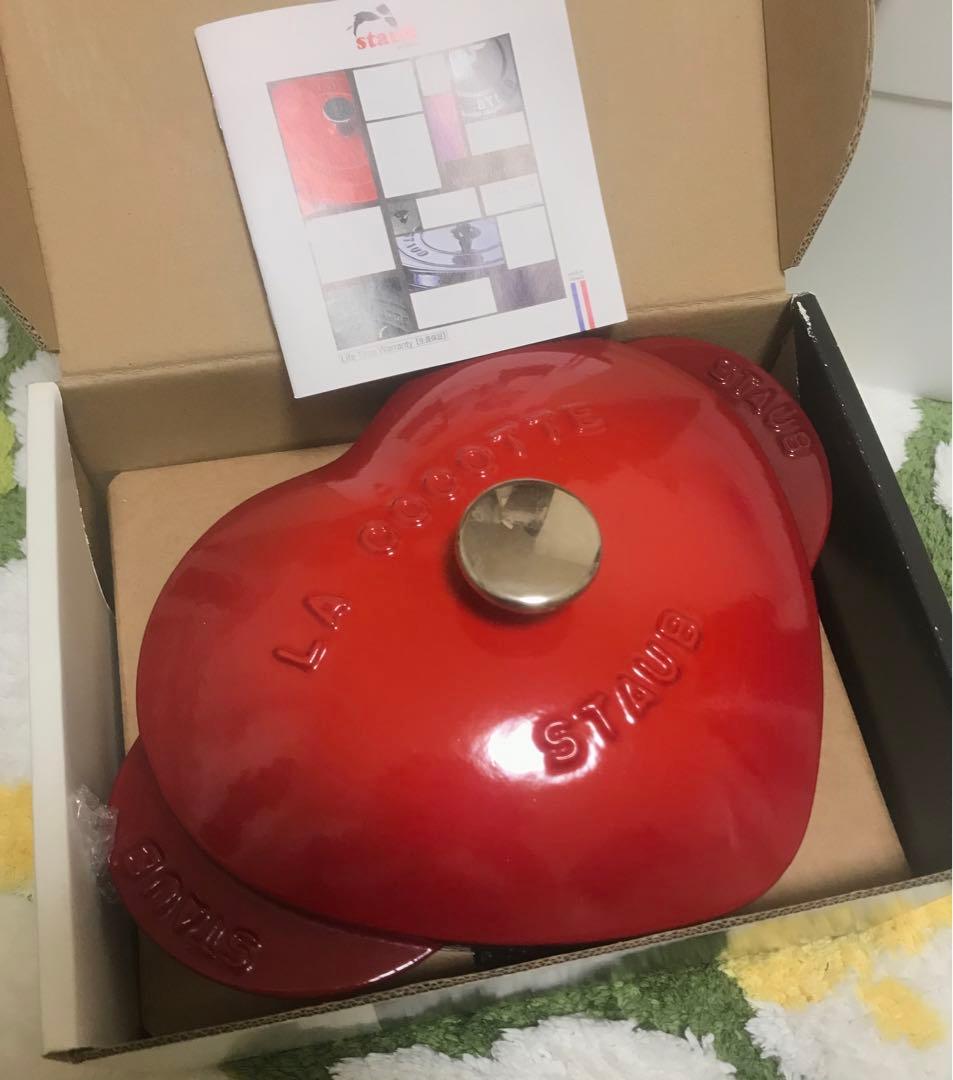 12/16まで✨️ストウブ鍋　ハート ココット 鍋 /チェリー 赤