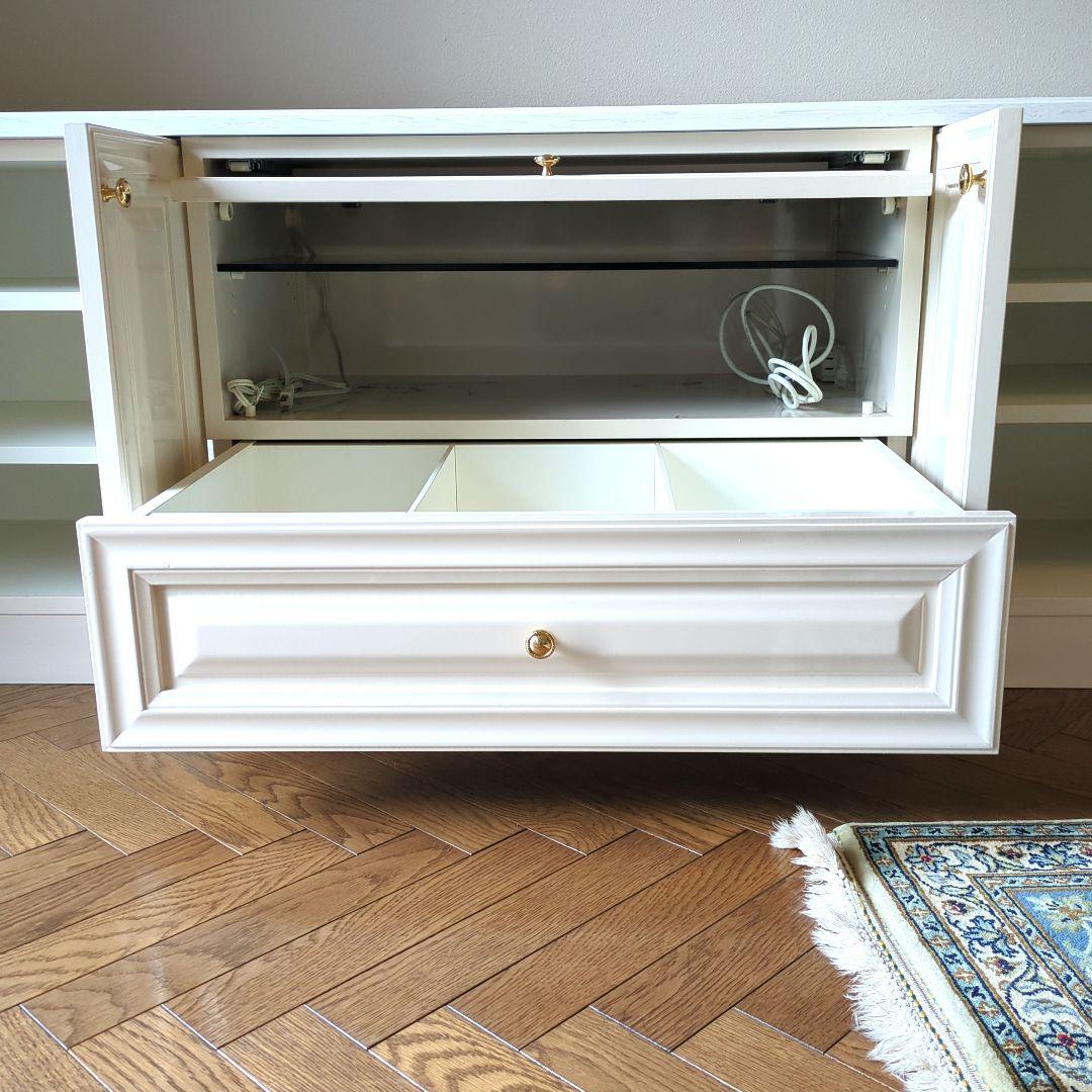 テレビボード　ホワイト　テレビ台 引き出し付き