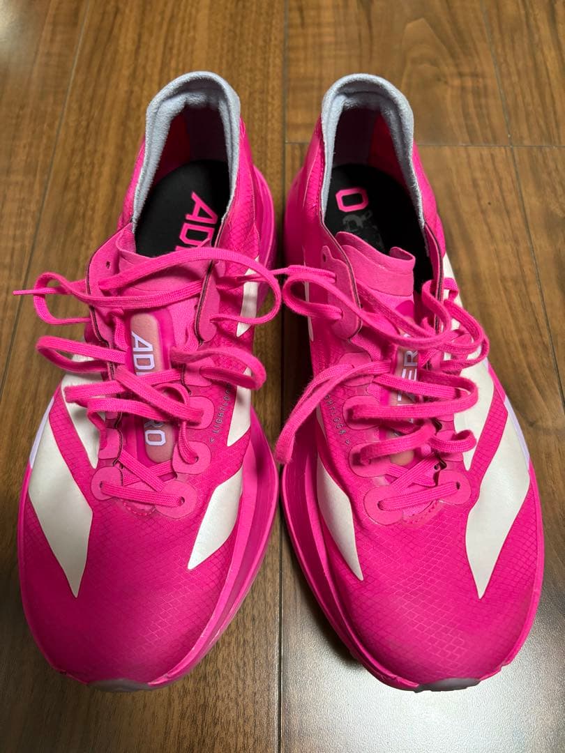 三*千様 adidas アディゼロ　アディオスプロ4 ランニングシューズ ピンク