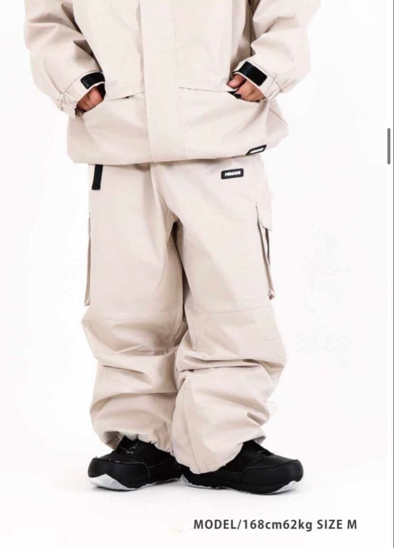 HIMANI スノーボード用カーゴパンツ ベージュ