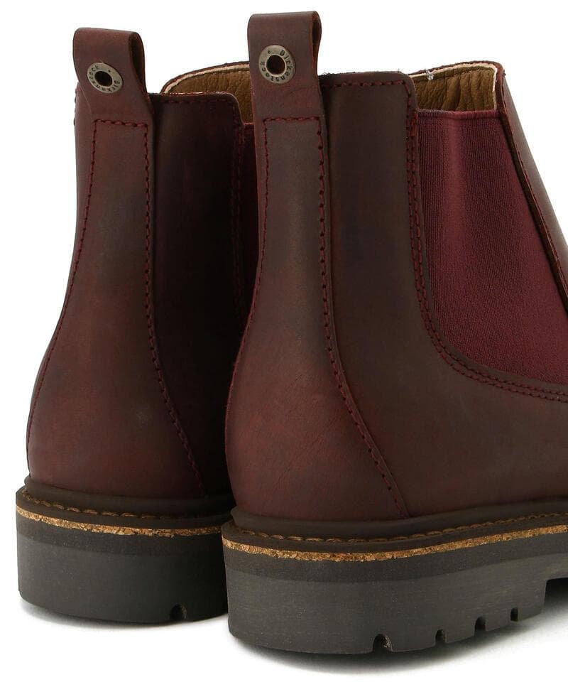 未使用品！ビルケンシュトック本革サイドゴアブーツ防水 24.5 バーガンディ