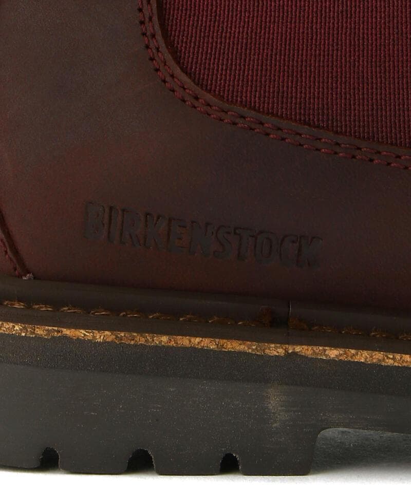 未使用品！ビルケンシュトック本革サイドゴアブーツ防水 24.5 バーガンディ