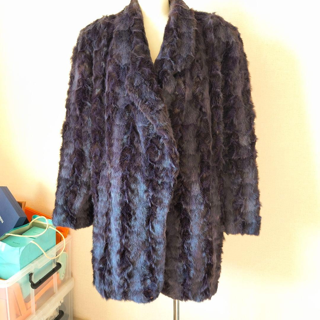 ケンゾー ロリス オーバーサイズ ファーコート パープル