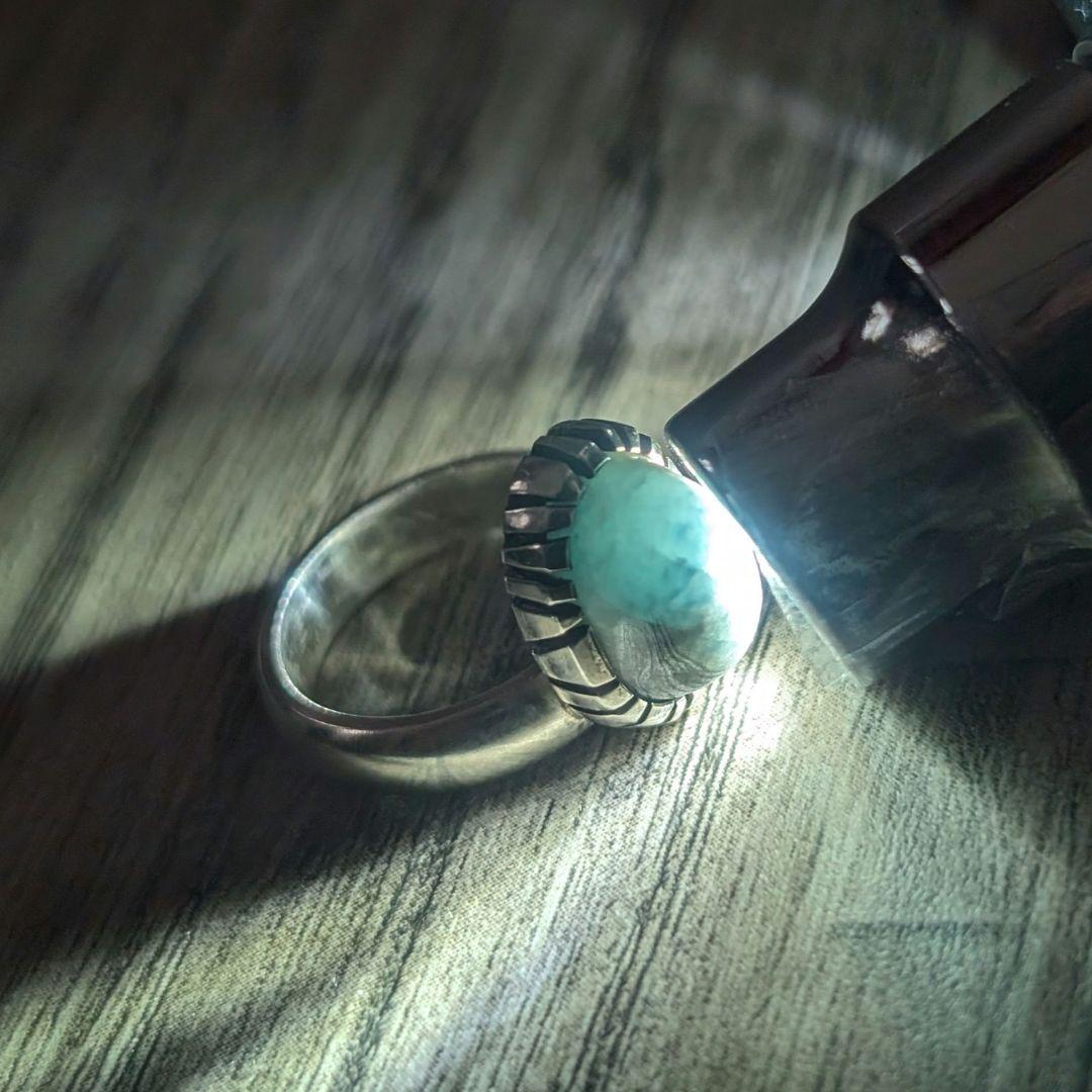 Full-Moon様　ハンドメイドの糸魚川翡翠リング　入りコン沢