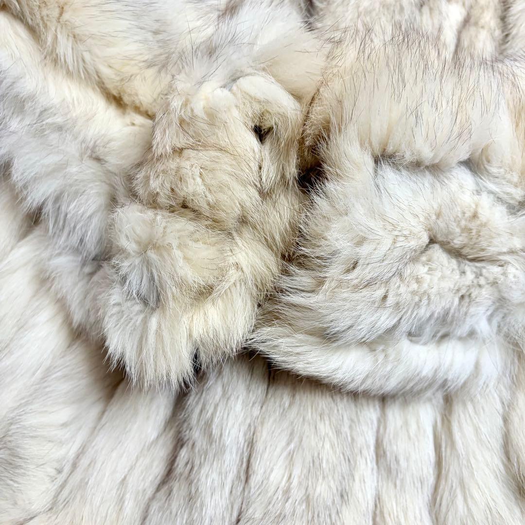 美品✨ブルーフォックス リアルファーコート 本毛皮 青狐 毛並み◎ ふわふわ