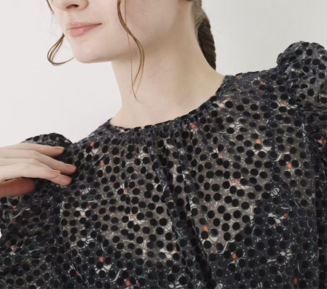 完売品 2025 CORCOVADO フラワーオパールパフスリーブドレス