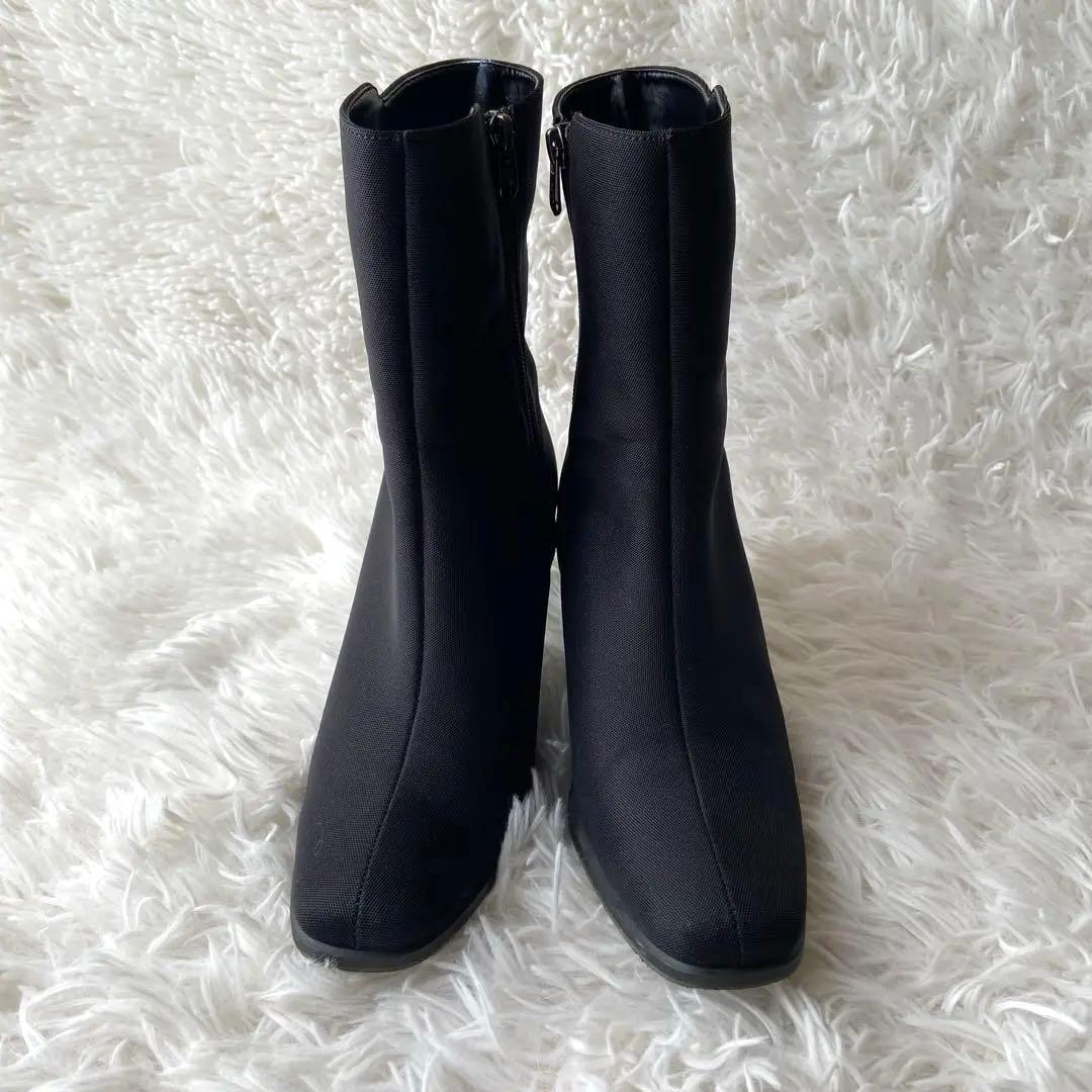 美品✨銀座かねまつ サイドジップ ブーツGORE-TEX ブラック 24cm