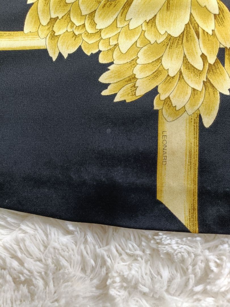 もりごんLEONARD カンカン素の花柄チュニック【XLサイズ】【七分丈】