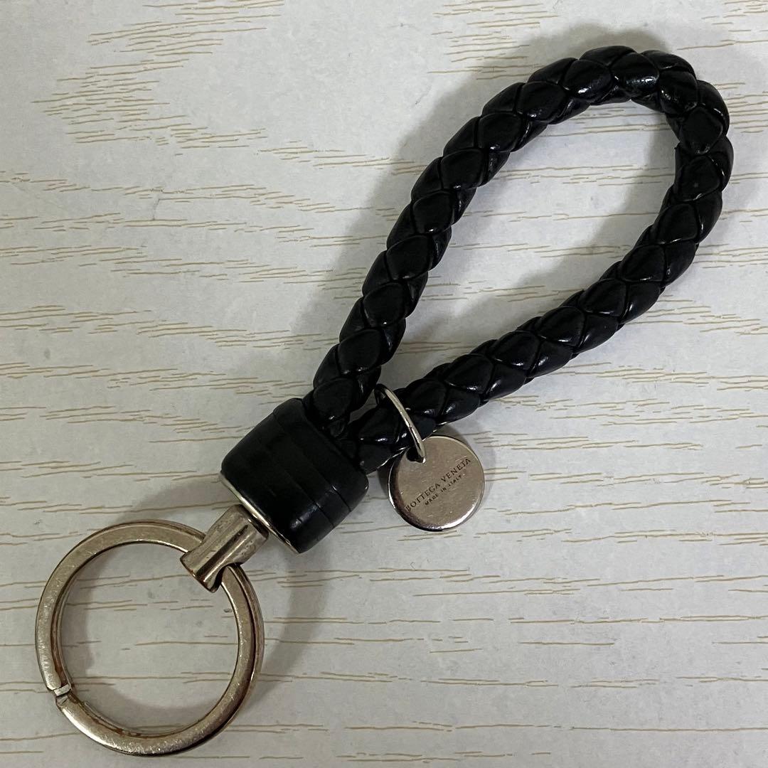 美品 BOTTEGA VENETA 男女兼用　キーリング　黒 ブラック