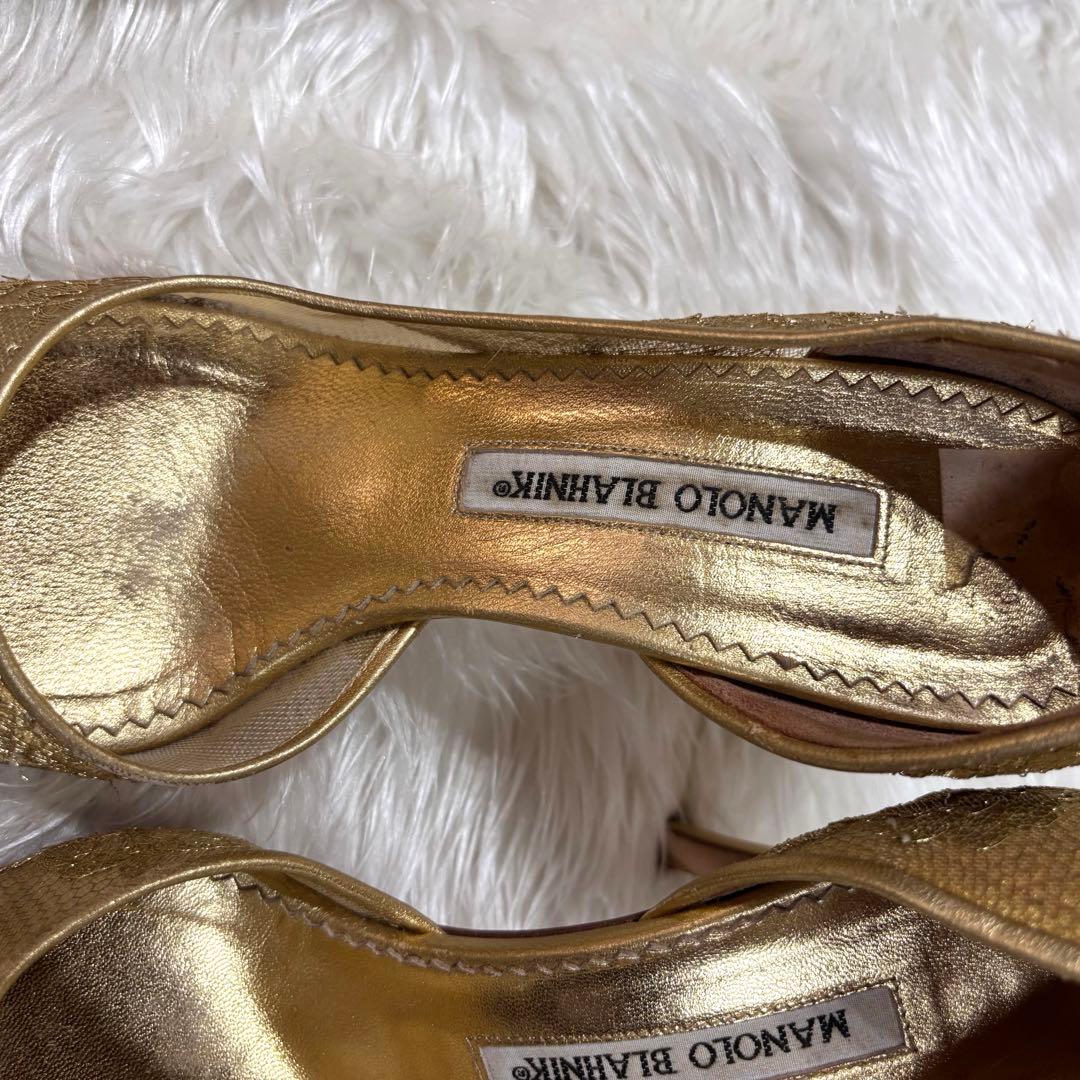 MANOLO BLAHNIK 良品✨マノロブラニク オープントゥサンダル