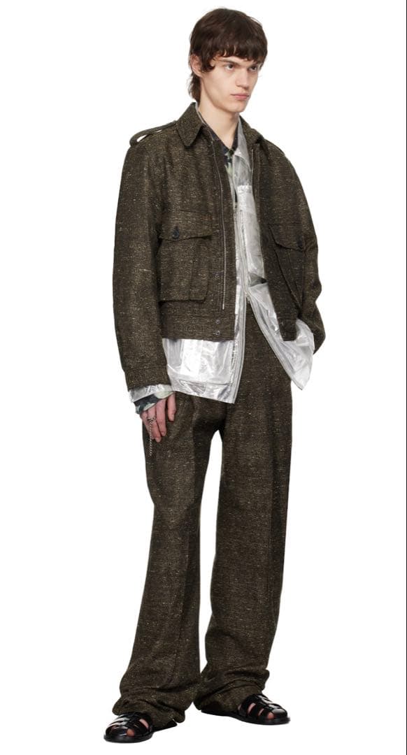 パンツ DRIES VAN NOTEN tweed pants