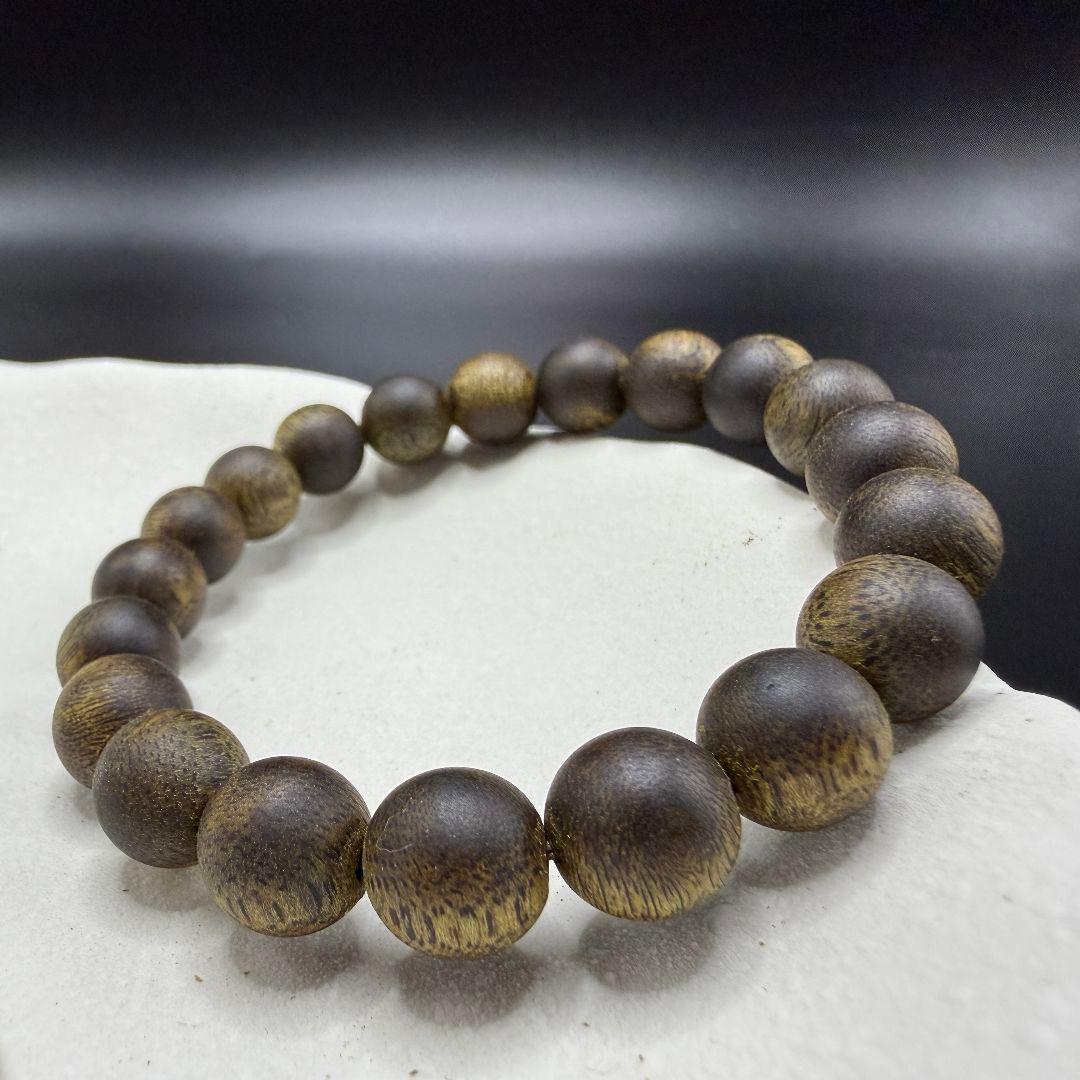 R056 極上緑油伽羅伽楠香奇楠香沈香手串 高級ブレスレット重さ：10.8g