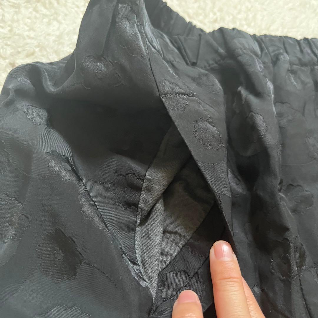 tricot COMME des GARCONS花柄ブラック ワイドパンツ