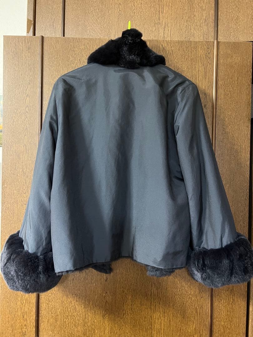 ブラックリアルファー リバーシブルジャケット