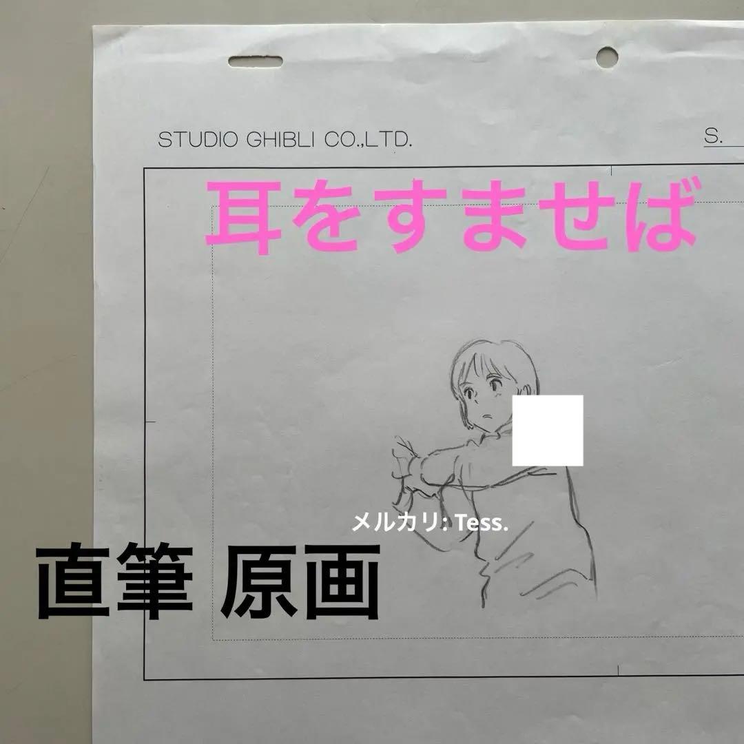 【直筆原画】 耳をすませば ジブリ 月島雫 ラフ画 宮崎駿 Ghibli