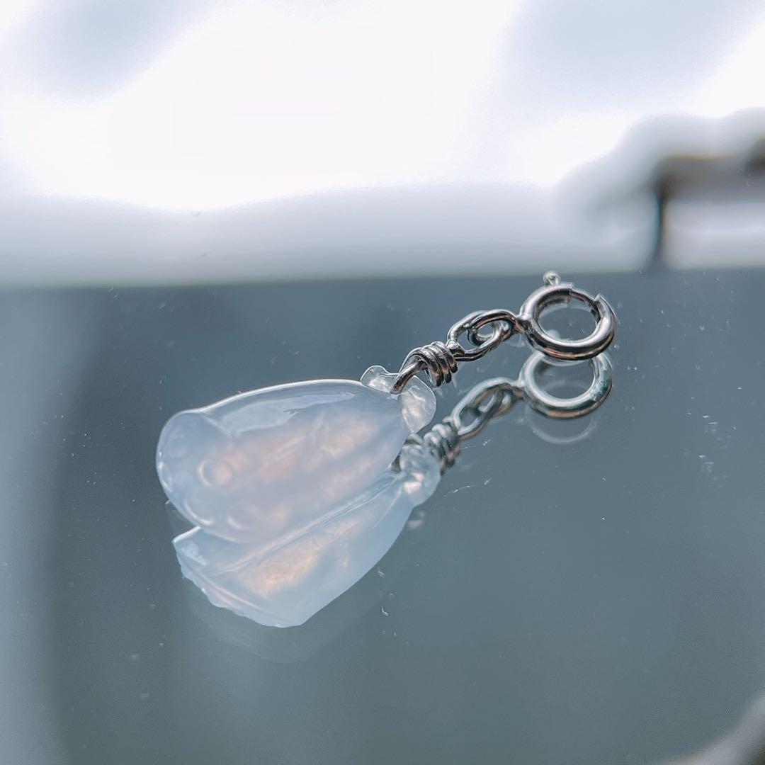 ミャンマー産天然本翡翠 チャーム シルバー925