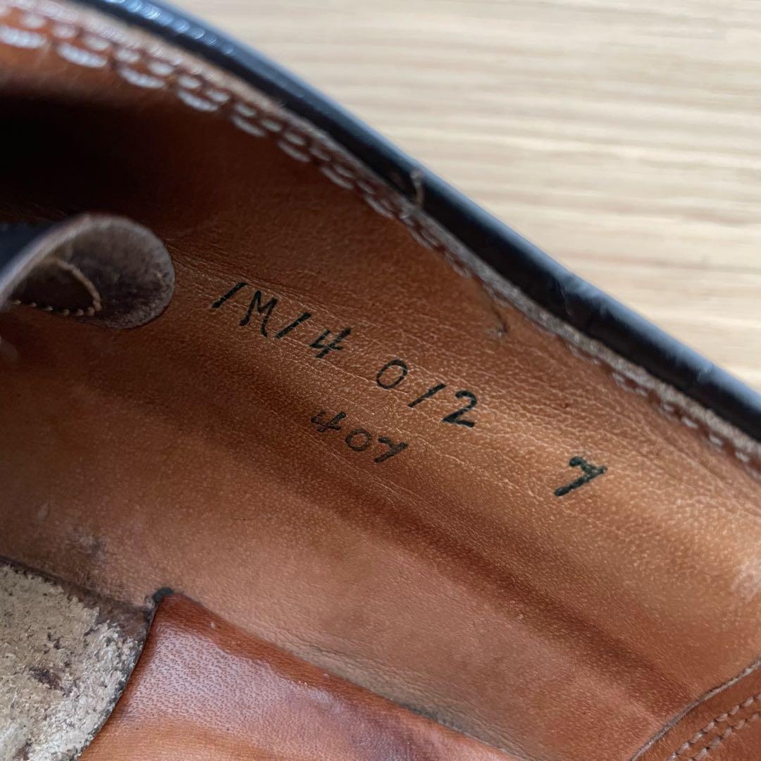 オールデン　407 コードバン プレーントゥ レザーシューズ ブラック　8.5