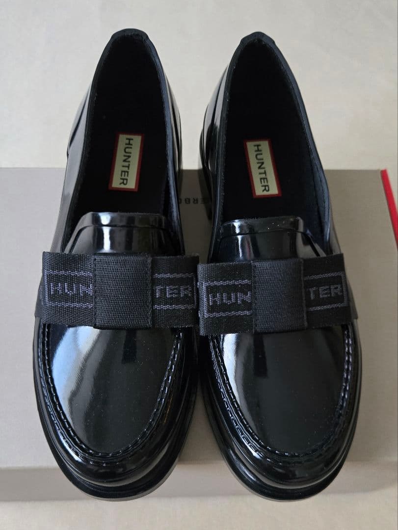 HUNTER リファインド ボウ ペニー ローファー(レインシューズ)