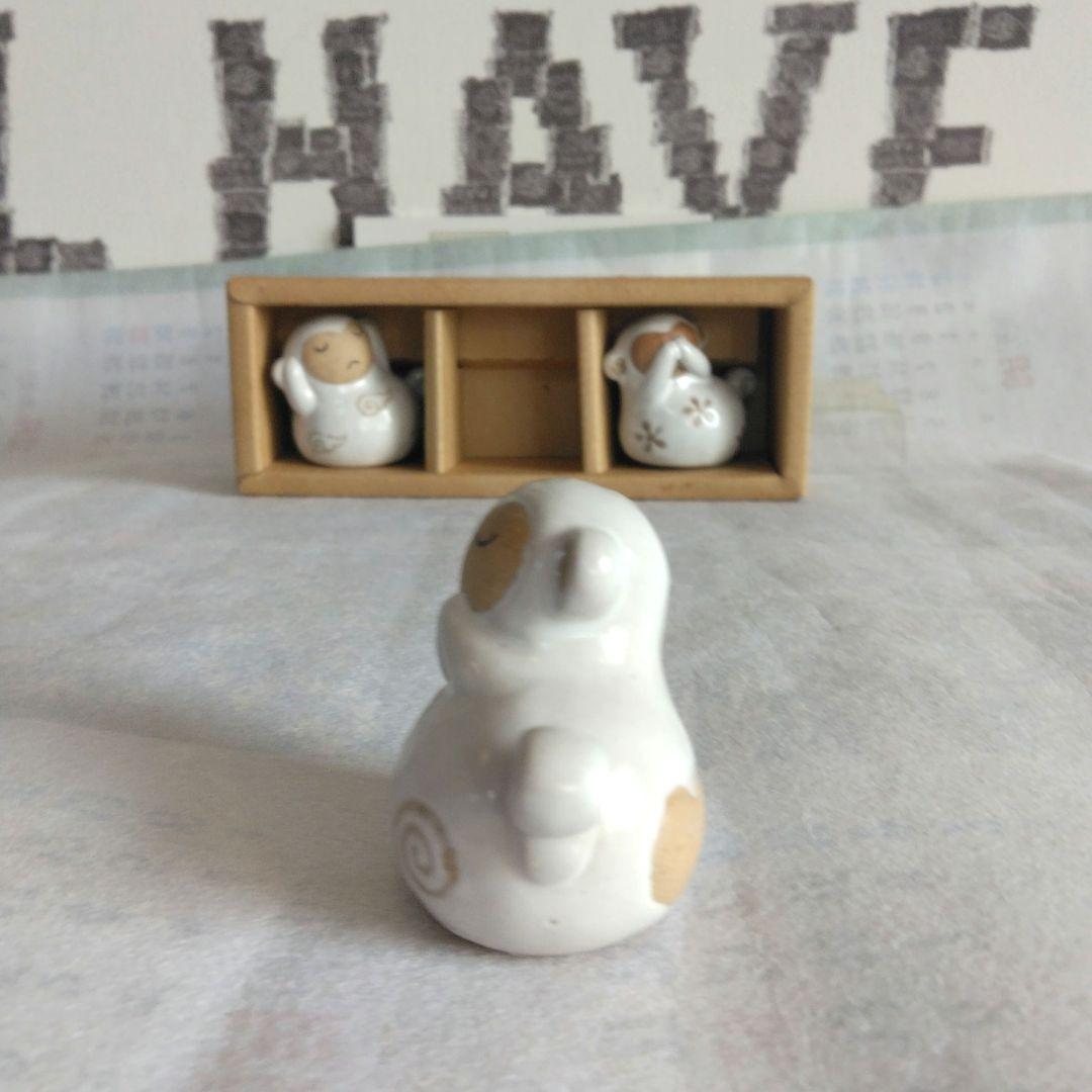 ナガヤ　三猿　見ざる聞かざる言わざる　箸置き