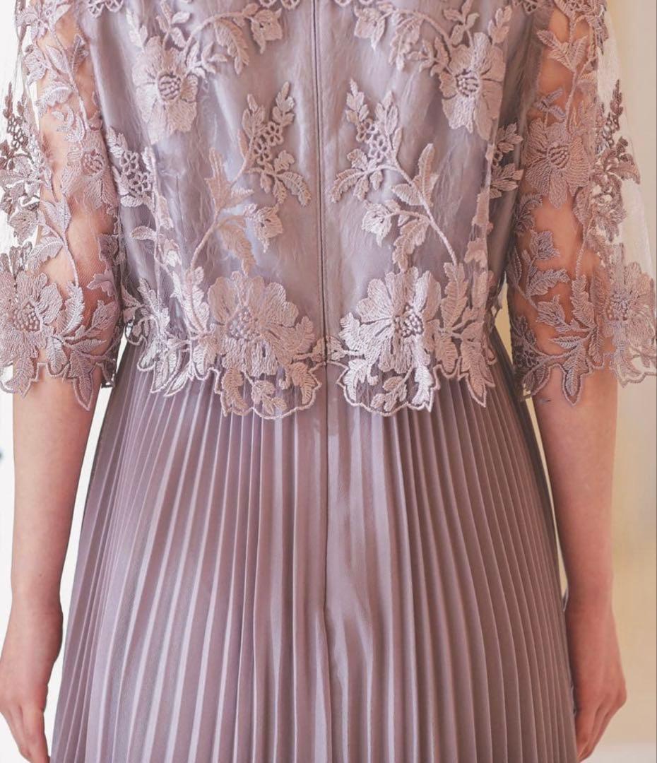 【新品】結婚式 お呼ばれ 成人式 ドレス 刺繍 切り替え フレアレース