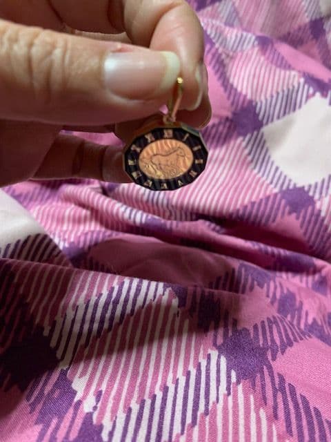 アクセサリー K18 YG ILLUSION GLASS PENDANT HORSE.