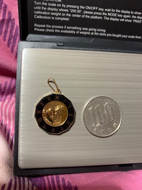 アクセサリー K18 YG ILLUSION GLASS PENDANT HORSE.