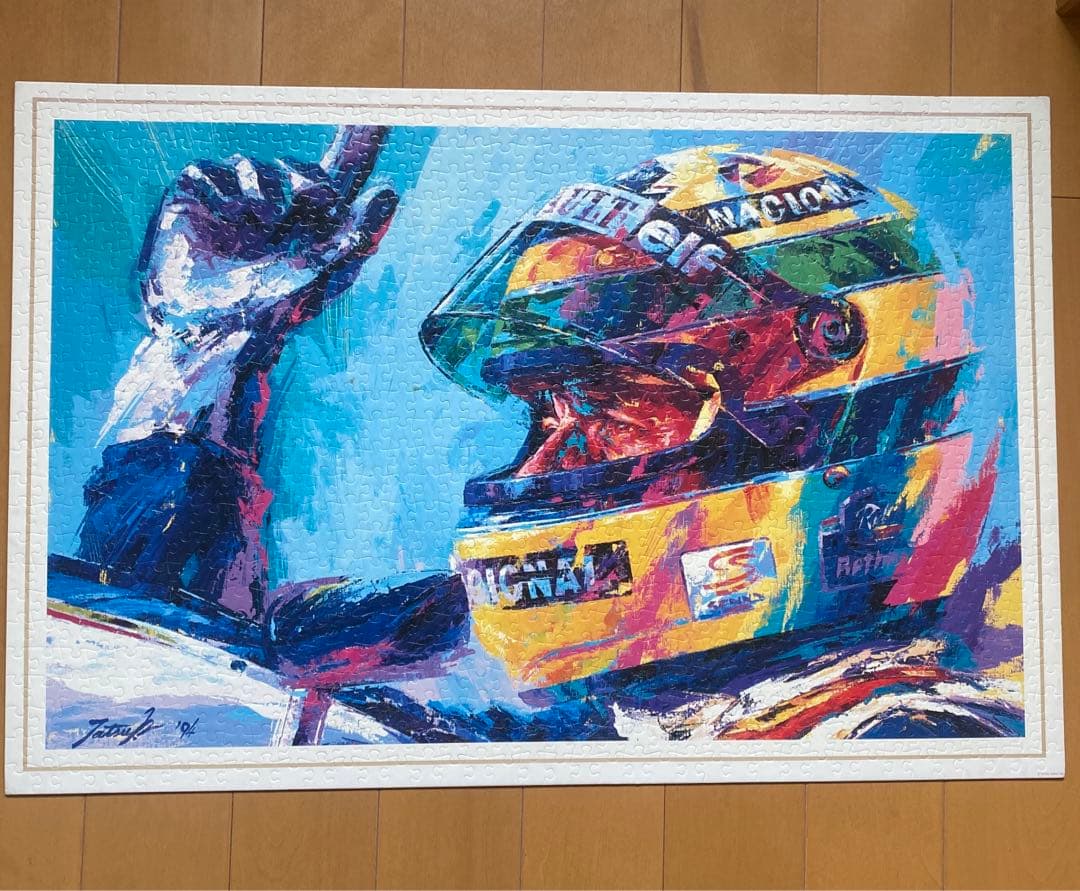 F1 パズル　完成品　アイルトンセナ