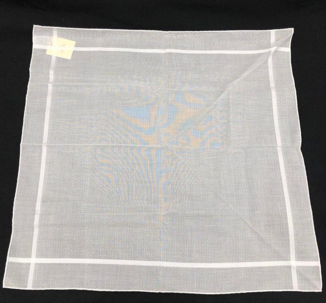 新品タグ付☆エルメス　ハンカチ　ロゴ　H模様　スカーフ　コットンスカーフ美品