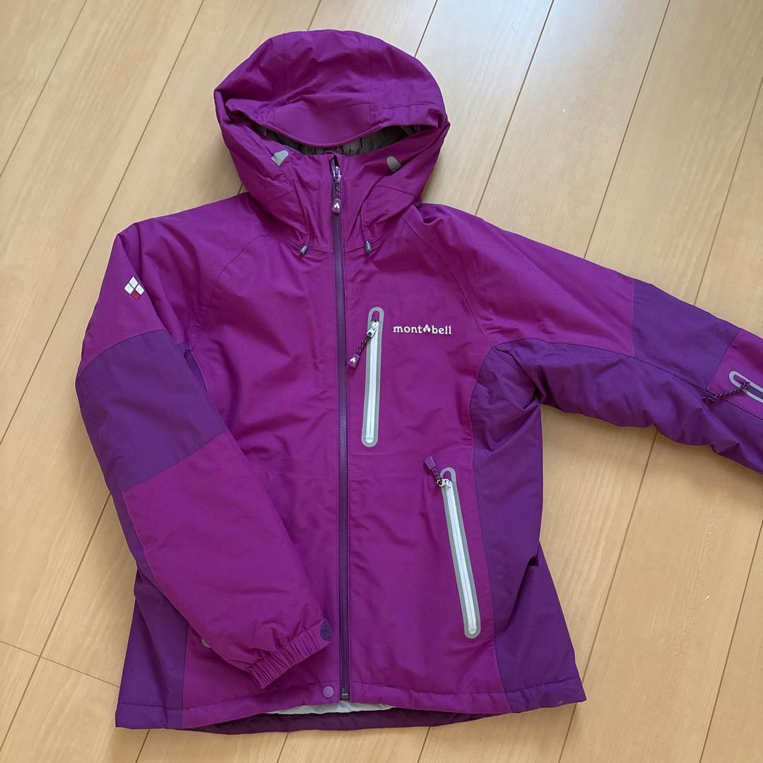 【美品】モンベル mont-bell パウダーライトパーカ　パープル