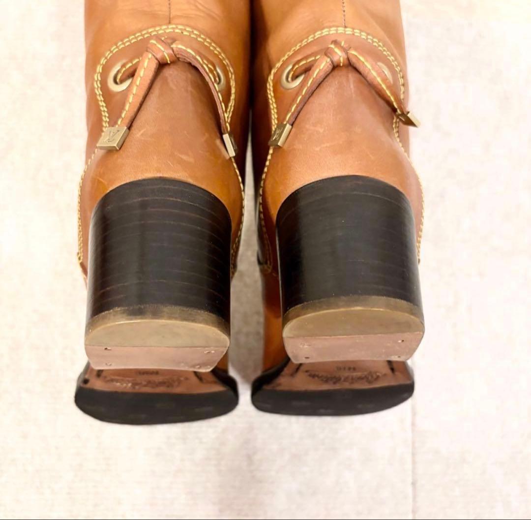 LOUIS VUITTON ルイヴィトン ロングブーツ キャメル レザー 36