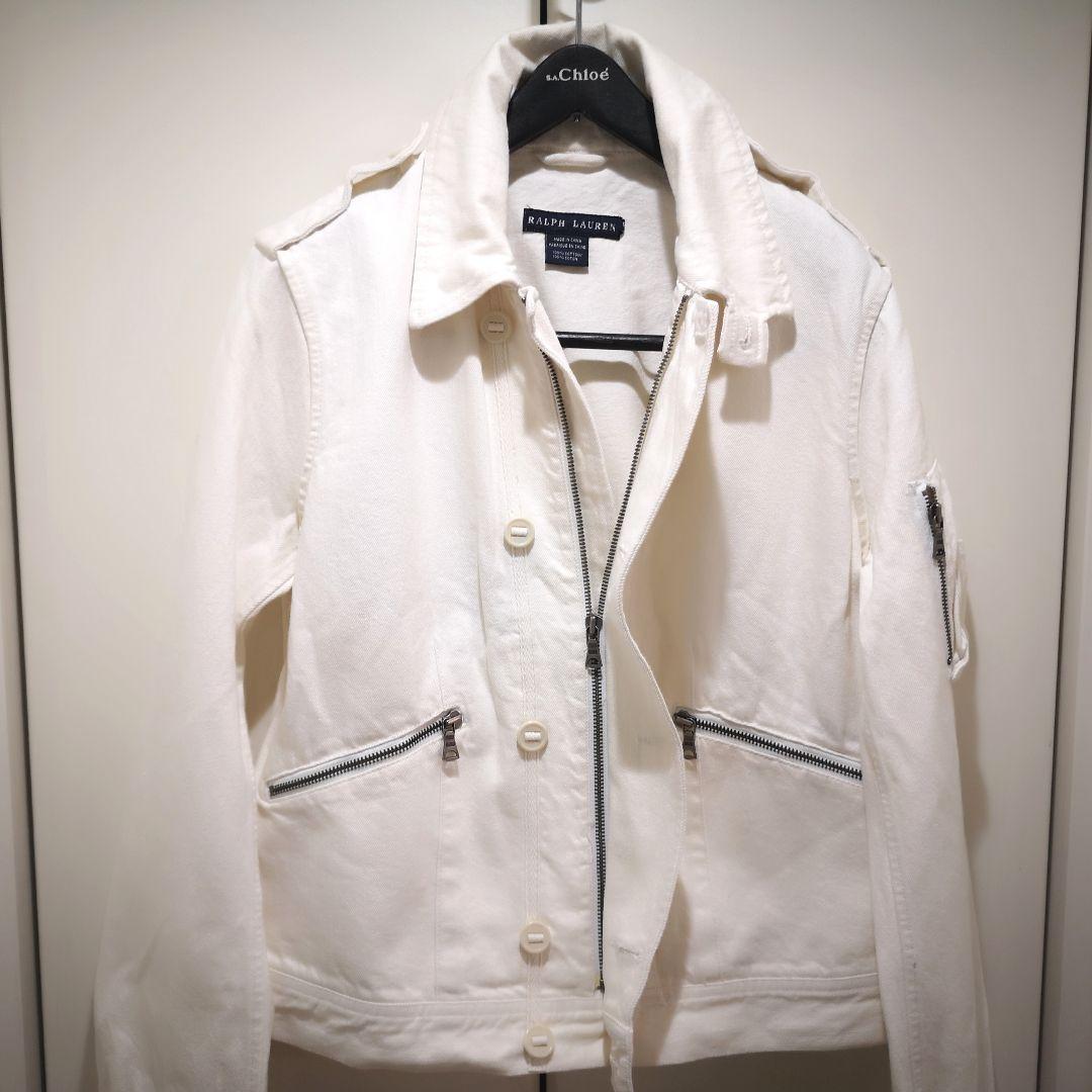 Ralph Lauren ホワイトデニム トレンチジャケット １２号 超激レア品