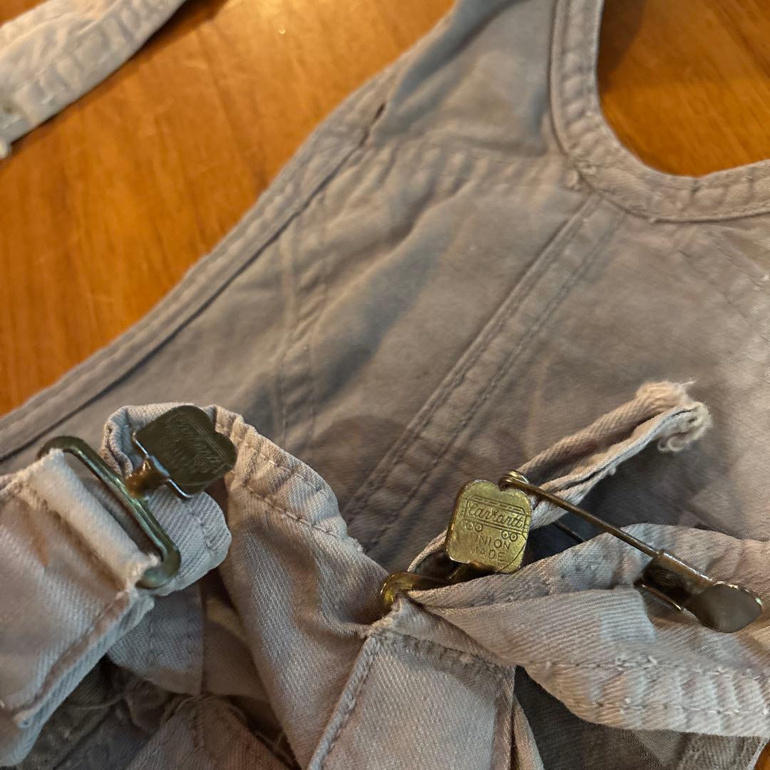 Carhartt ハートタグ ライトグレー オーバーオール　40s 50s
