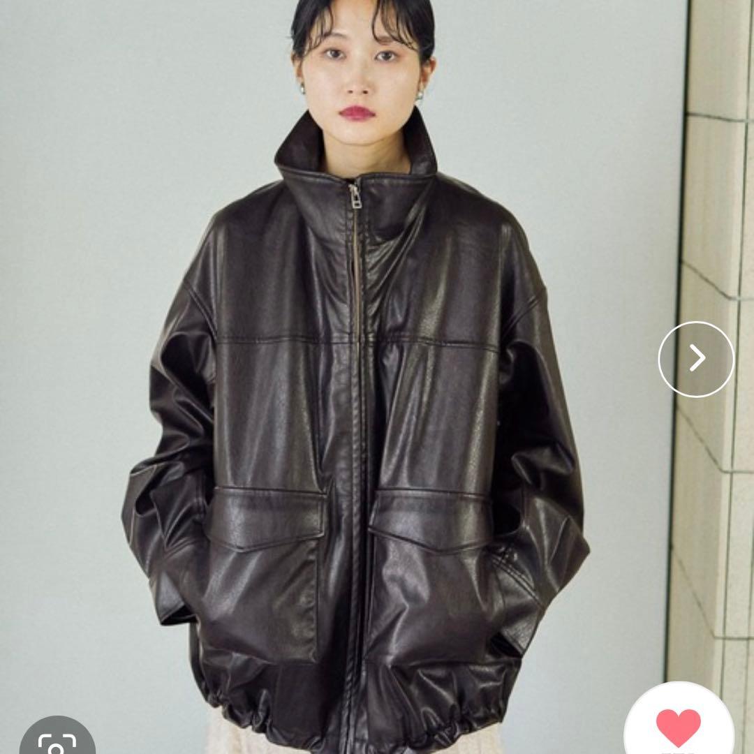 フェイクレザードロストブルゾン