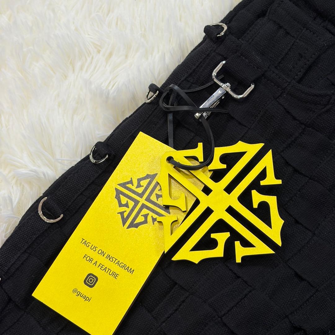 【極美品】GUAPI オプシディアン ブレイデッドパンツ フレア タグ付 30黒