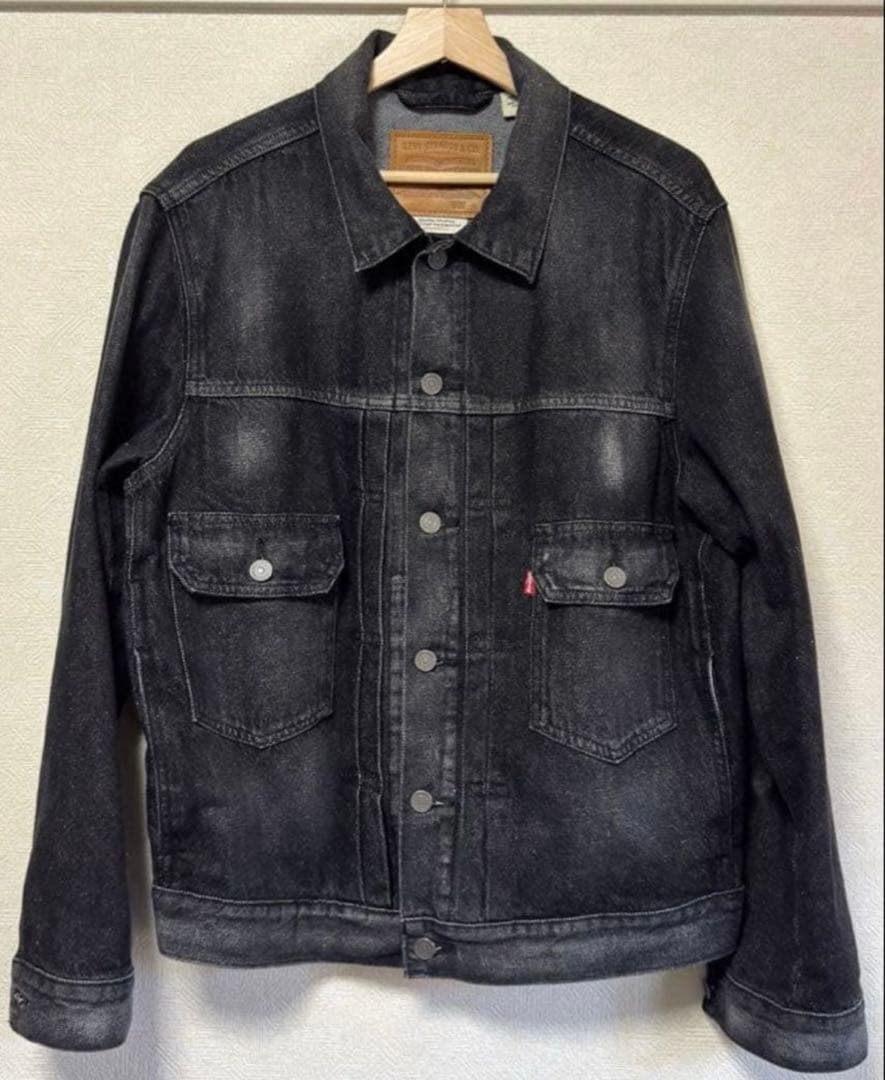BIOTOP別注　リーバイス　Levi's ブラックデニムジャケット　トラッカー
