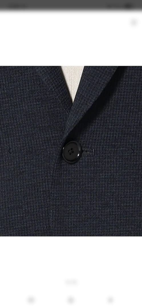 ハウンドトゥース テーラードジャケット48 ネイビー