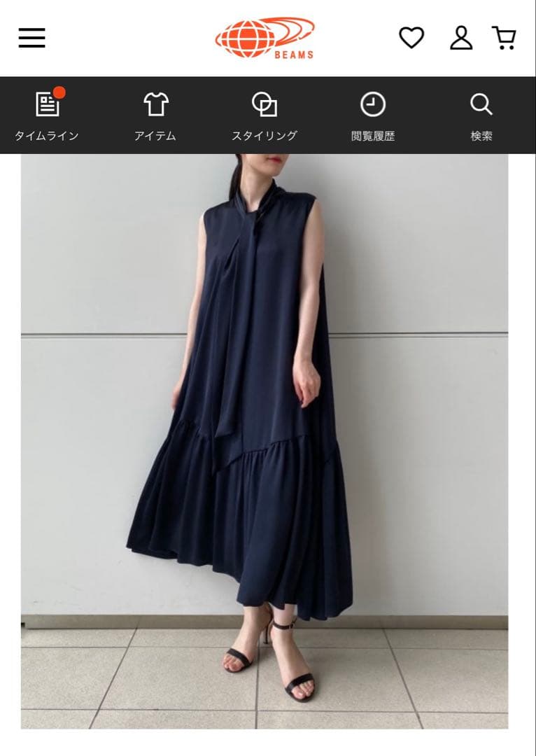 エッフェビームス　サテンワンピース　38