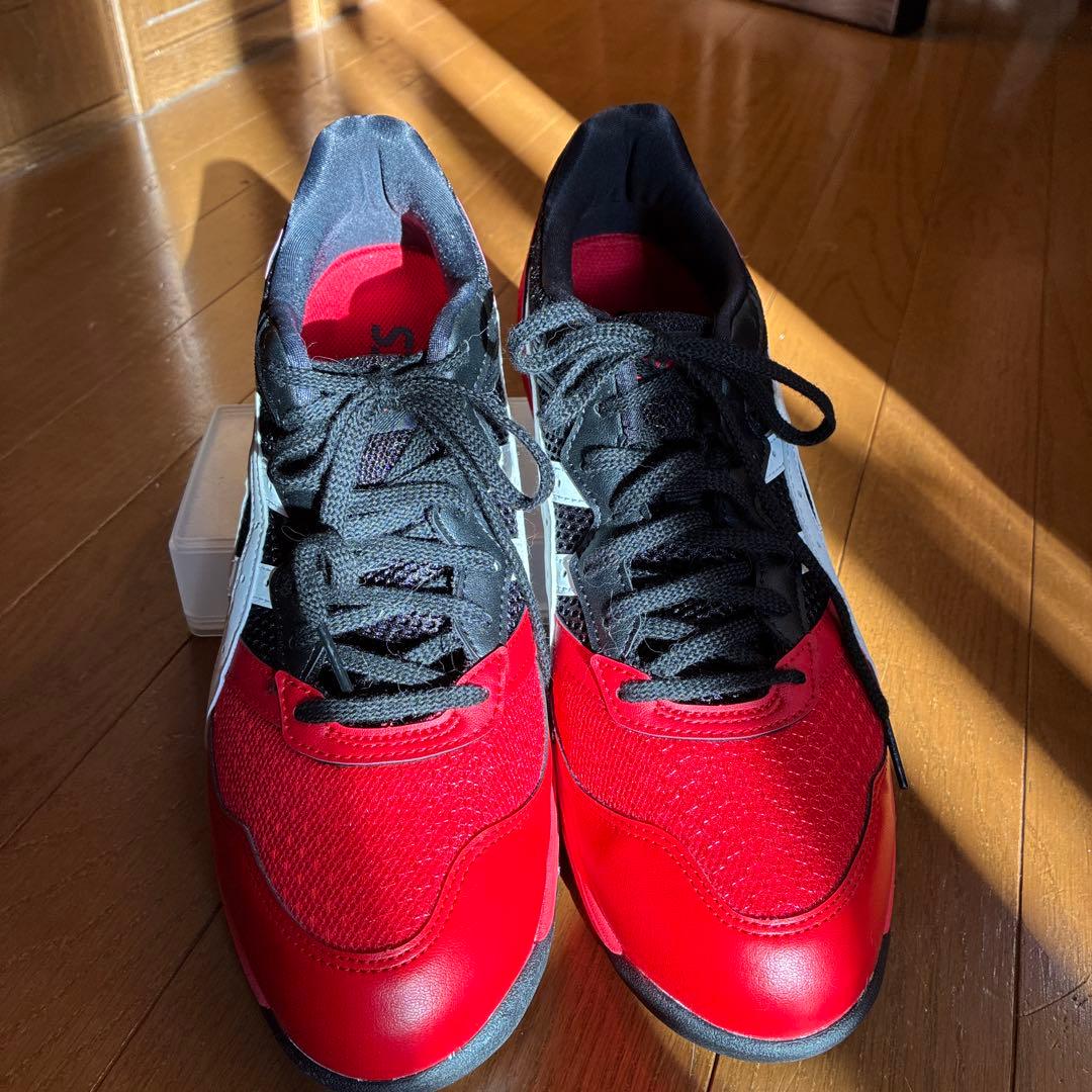 asics 安全靴 ワーキングシューズ レッド/ブラック